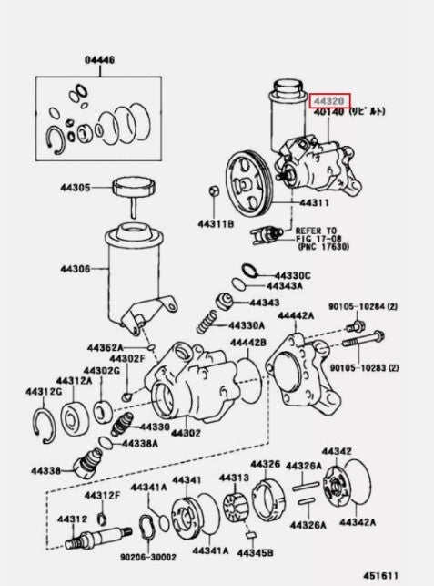 Toyota Lexus OEM PUMP ASSY, VANE For Celsior Crown LS400 44320-50030