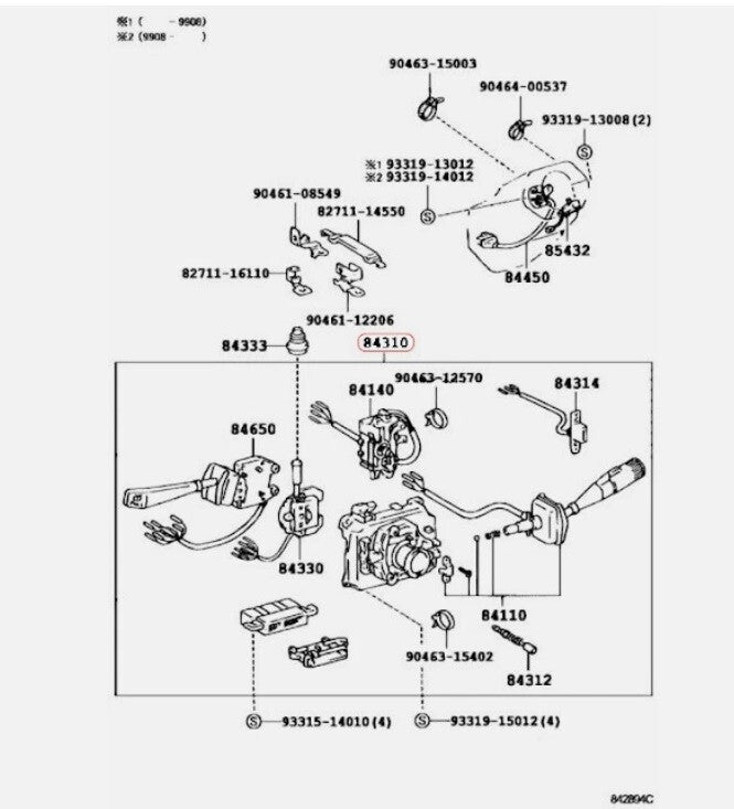 Toyota Genuine Land Cruiser LJ BJ FJ HZJ PZJ Turn Signal Switch OEM 84310-60550