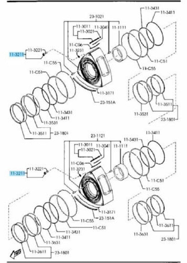 N3H1-11-C2XE Set of 12 Genuine Mazda RX-8 SE3P CORNER SEAL OEM
