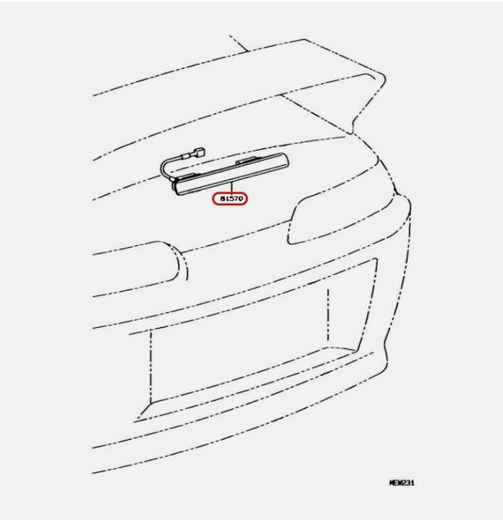 TOYOTA JZA80 SUPRA MK4 96-02 GENUINE Rear 3rd Center Stop Brake Lamp 81570-14061