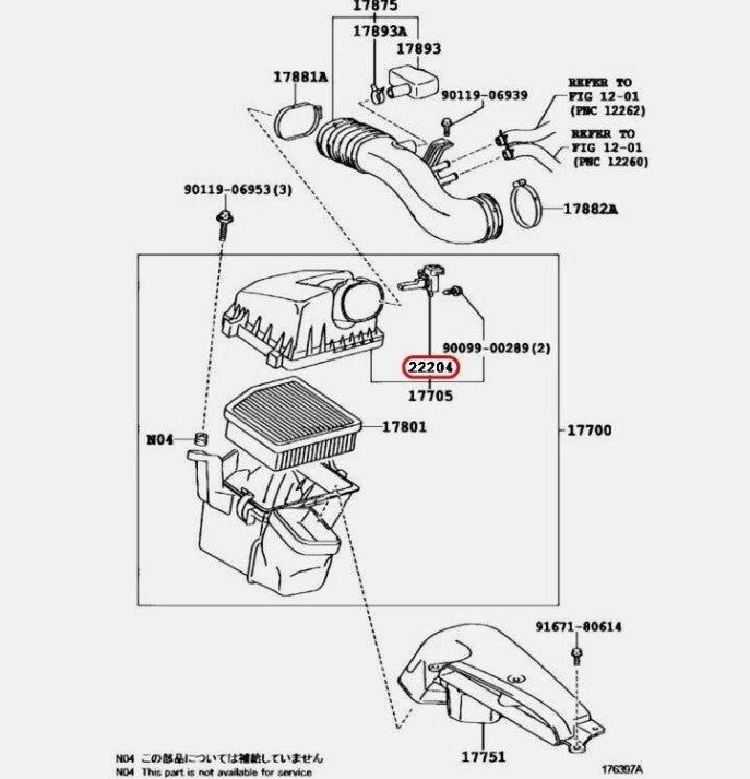 TOYOTA OEM AIR MASS SENSOR for Lexus LS460 LS600h GS460 22204-38020