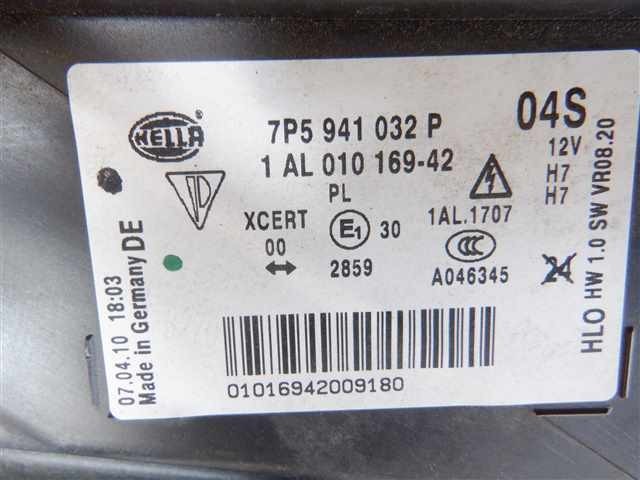 Porsche 958 Cayenne Early Model HID Headlight Right 7P5941032P Genuine OEM