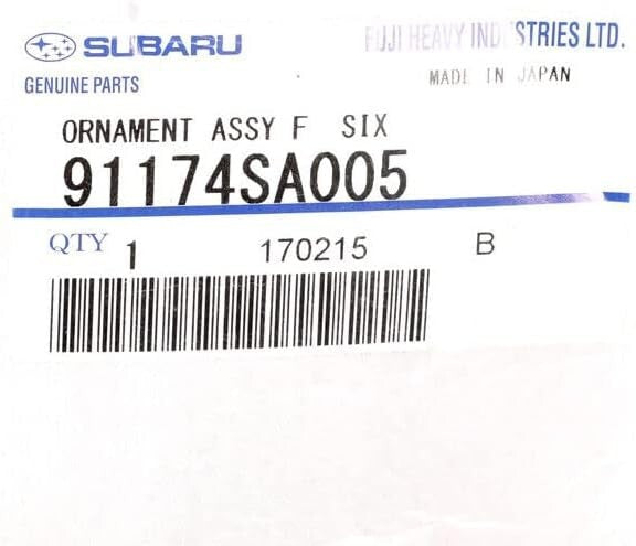 Subaru Genuine Rear Emblem Badge F/S 91174SA005