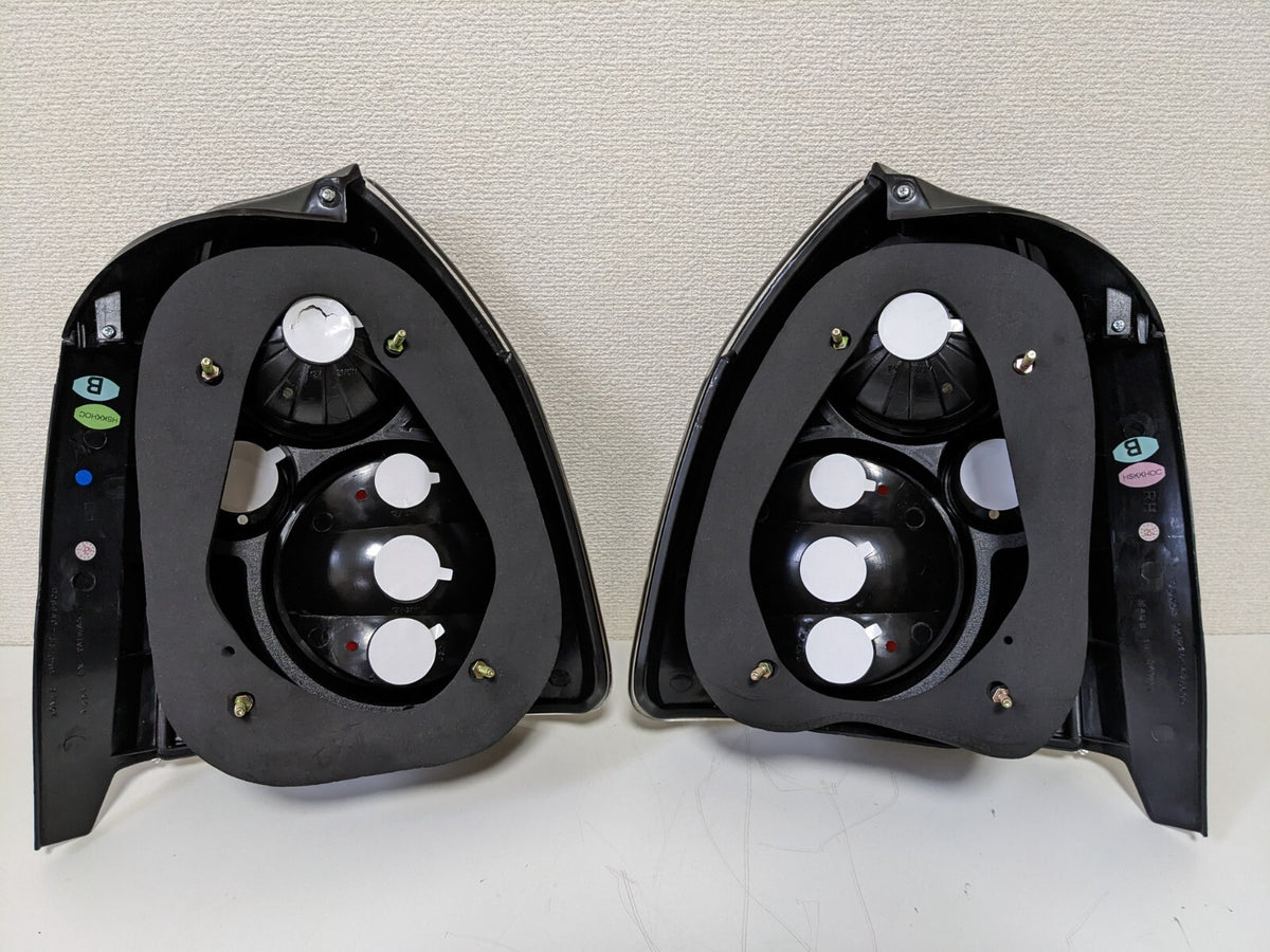 For Honda EK Civic 3 Door Hatchback Euro Tail Light Lamps Black