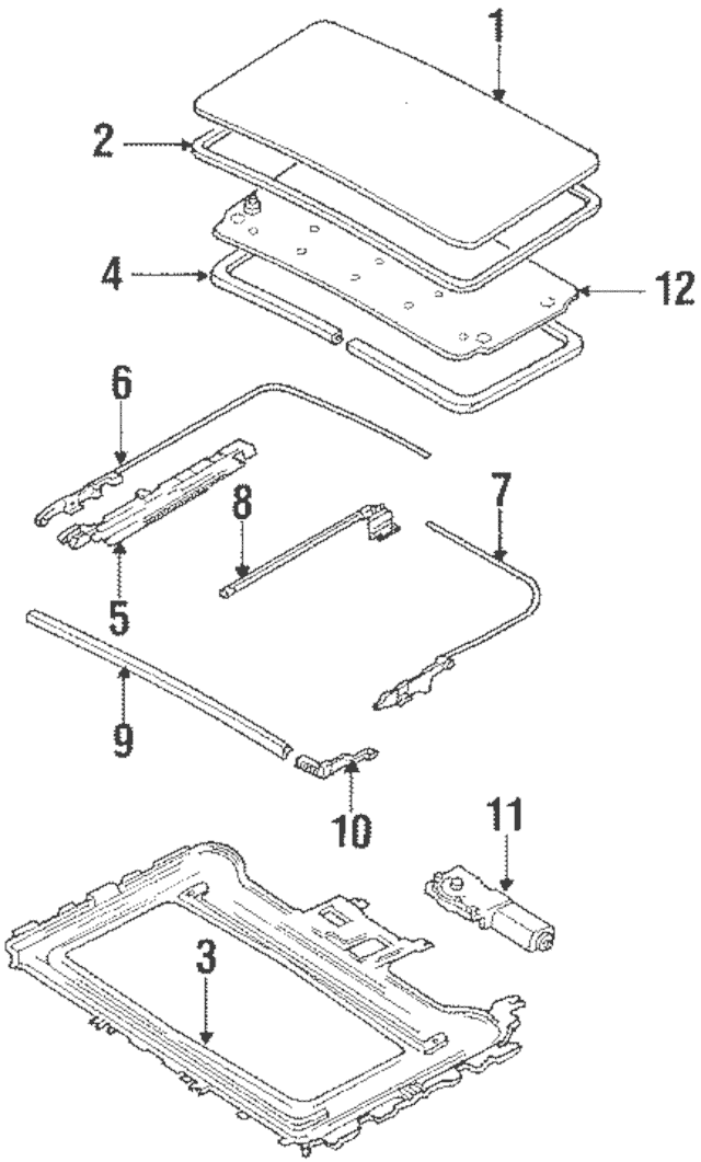 MAZDA GENUINE RX-7 RX7 1985-92 FC3S Sunroof Weather Strip Rubber Seal JDM OEM