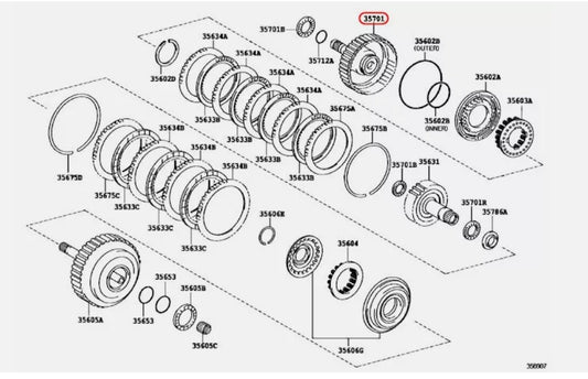 Toyota Genuine RAV4 ACA2# 2000/08-2005/11 Shaft sub-assy, input OEM 3570142020