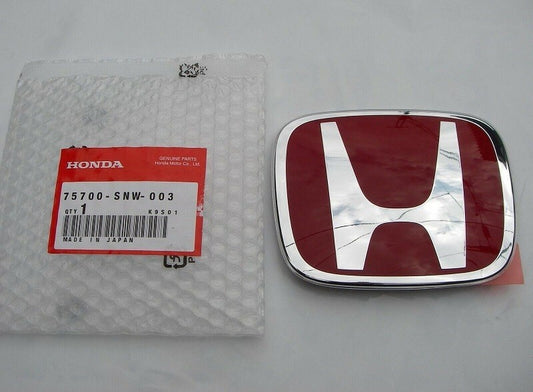 HONDA GENUINE CIVIC FD2 TYPE-R Front & REAR RED H EMBLEM BLACK TRIM JDM Japan