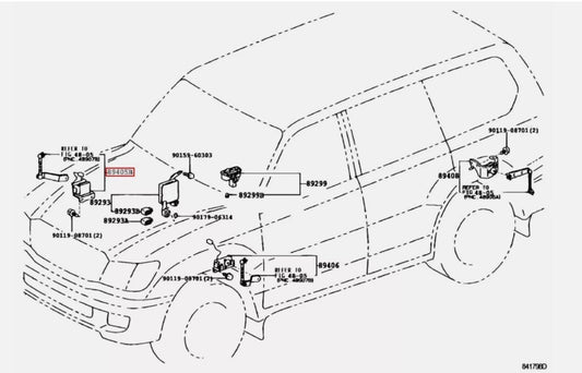 Toyota SENSOR SUB-ASSY HEIGHT CONTROL, FRONT RH For Land Cruise 89405-60012