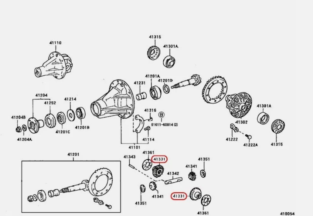 Toyota Genuine TUNDRA GSK30,UCK3# GEAR KIT, DIFFERENTIAL, REAR OEM 41039-34070
