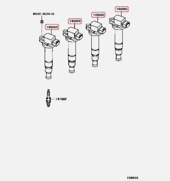 Toyota Genuine Coil assy, ignition YARIS (JPP) NCP1#,NLP10,SCP10 OEM 90919-02229