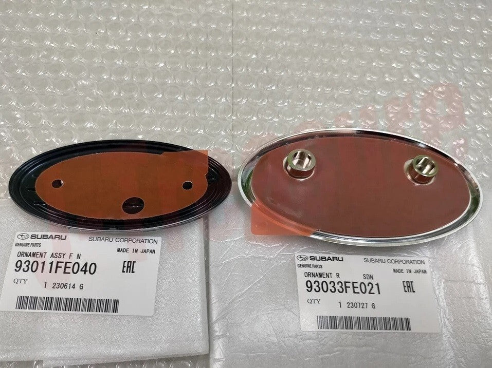 SUBARU Genuine OEM IMPREZA WRX STI GD# 03-05 Subaru Oval Front & Rear Emblem Set