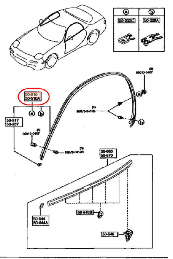 MAZDA RX-7 FD3S Genuine Front Door Drip Molding Left & Right set OEM JDM