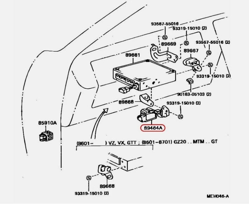 Toyota OEM Compensation Sensor for Soarer Supra MA70 MZ20 Altitude 89464-24010