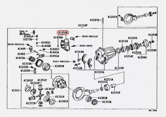 Toyota OEM Actuator for Differential Lock for Land Cruiser J80 41450-60060
