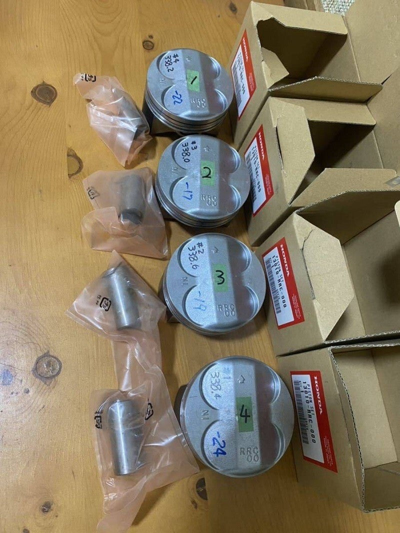 13010-RRC-000 HONDA Genuine CIVIC TYPE R FD2 K20A K20Z Piston Set of 4 Pcs OEM