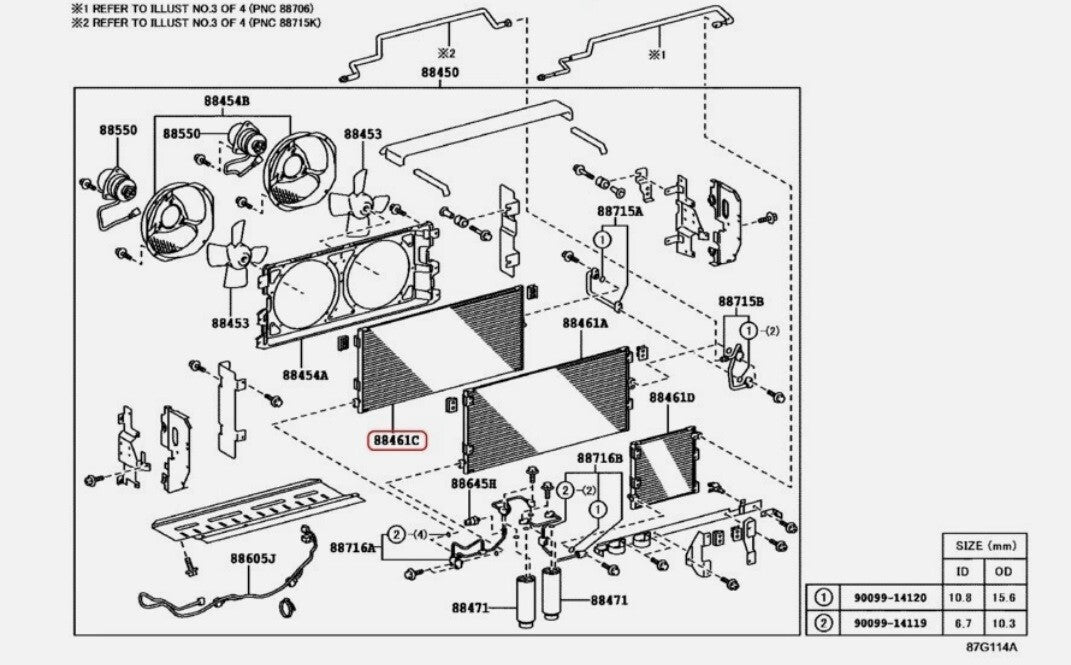 Toyota Genuine COASTER XZB60 Core Cooler Condenser No.2 OEM 88461-36020