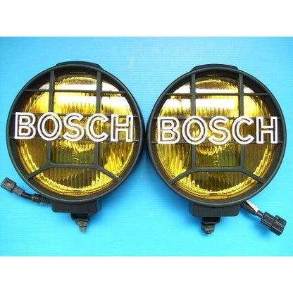 [USED] Bosch Round Yellow Fog Lamps Lights Left Right Set Pair H3 16cm