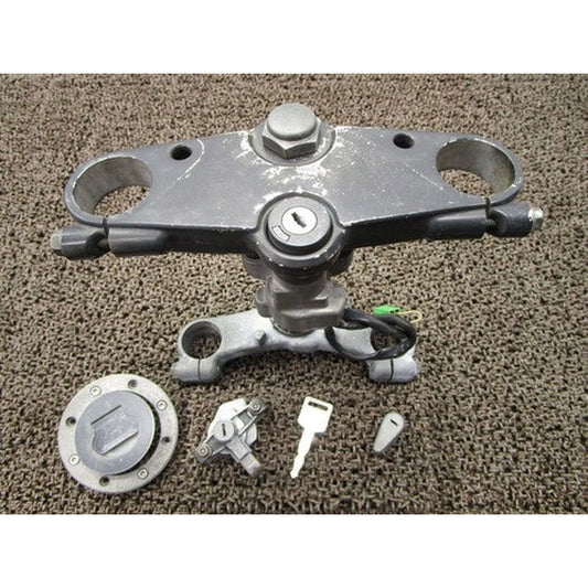 [USED] Suzuki RF400R Top Bridge Stem Main Key Set Tank Cap GK78A