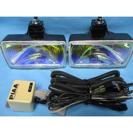 [USED] PIAA60 Square Lamp Body Harness Set Ion Spot H3 12V 110W Vintage