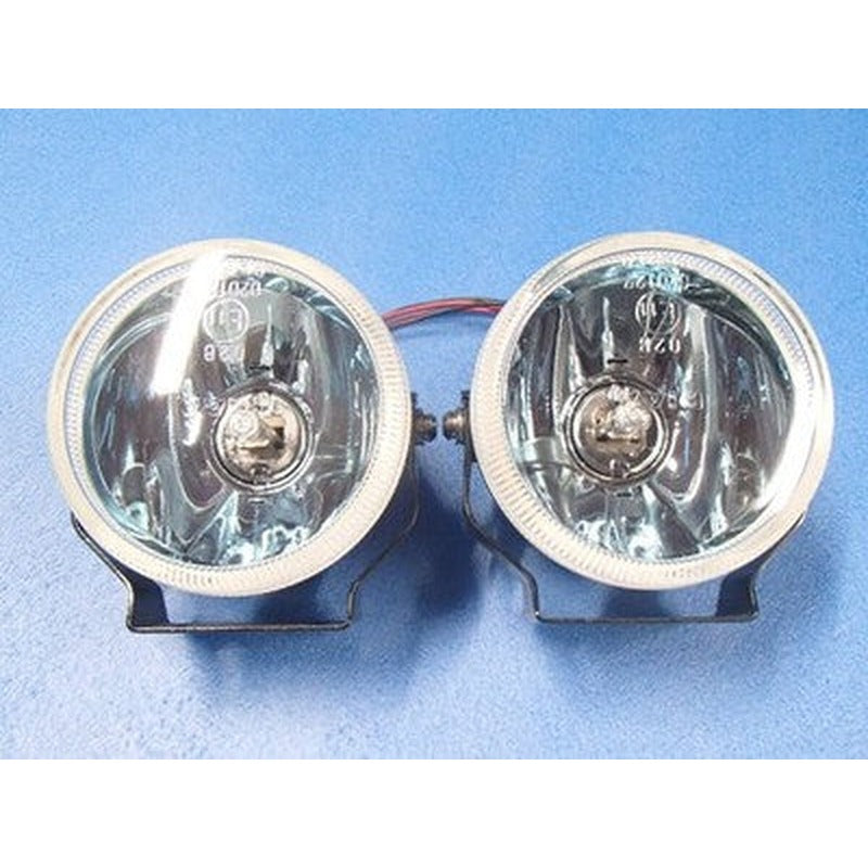 [USED] PIAA 610 Round 100mm Fog Light Lamp Pair H3 Halogen Blue Reflector