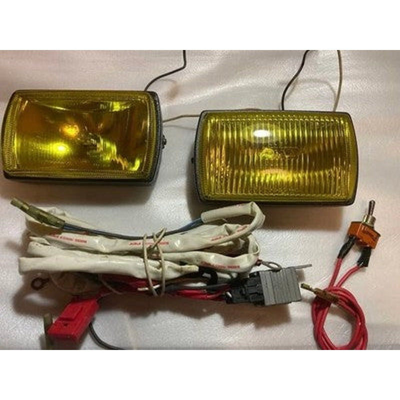[USED] PIAA Square Fog Light Lens Kit with Relay Harness Classic Car