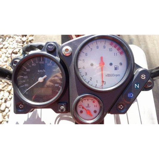 [USED] Honda VTR1000F SC36 Speedometer Tachometer Temp Gauge Cluster Bracket Set
