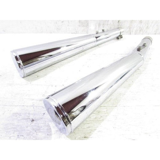 [USED] BMW R65 Monosuspension ZEUNA Chrome OEM Slip-On Muffler Pair