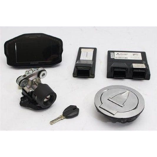 [USED] DUCATI 1199 Panigale S Ignition Key Set Instrument Cluster ECU