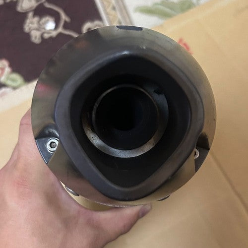 DELTA Barrel 4 Motorcycle Slip-On Silencer Muffler Silver