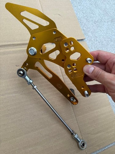 KEMI MOTO Yamaha YZF-R25 Rearsets Gold Left Right Set