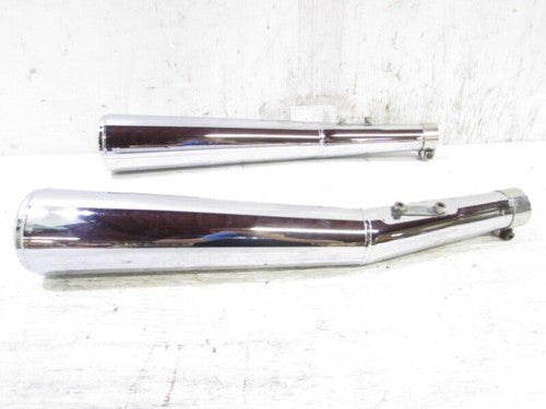 BMW R65 Monosuspension ZEUNA Chrome OEM Slip-On Muffler Pair