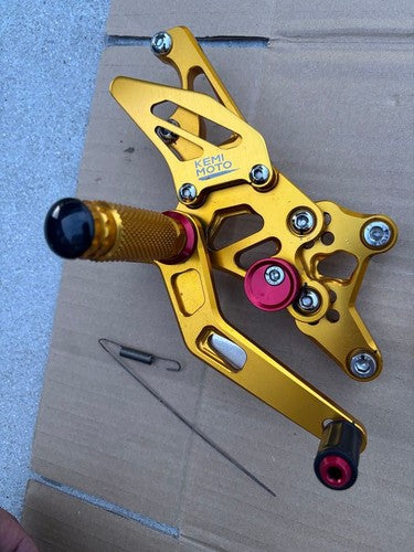 KEMI MOTO Yamaha YZF-R25 Rearsets Gold Left Right Set