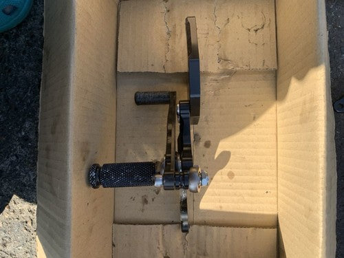 Baby Face Kawasaki ZX10R ZXCE Rearsets Left Bent