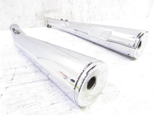 BMW R65 Monosuspension ZEUNA Chrome OEM Slip-On Muffler Pair