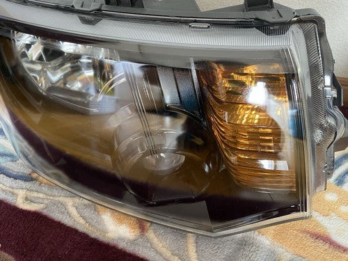 Delica D5 OEM Headlight Inner Black Turn Signal Orange Lens Polished
