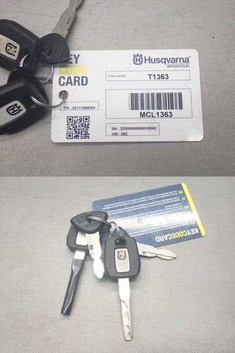 Husqvarna Svartpilen 125 Ignition Key Set ECU Card Set