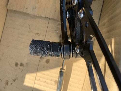 Baby Face Kawasaki ZX10R ZXCE Rearsets Left Bent