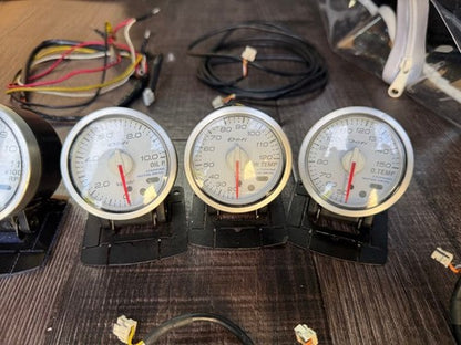 Defi White Gauge Meter Early Model Instrument Cluster