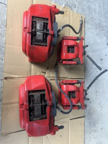 Toyota Crown Athlete ADVICS Brake Caliper Set 4pc Red GRS214 OEM