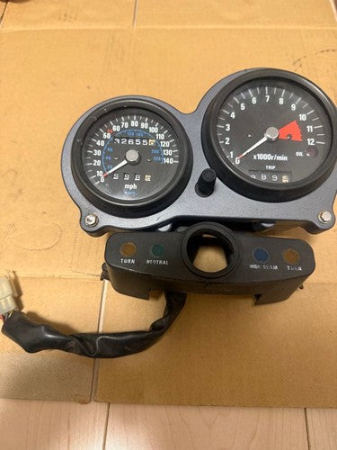 Kawasaki Zephyr 400 Early Model Speedometer Tachometer Gauge Cluster