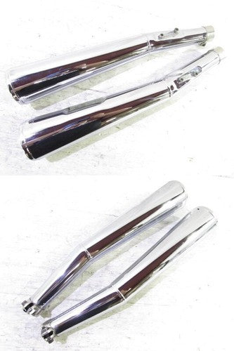 BMW R65 Monosuspension ZEUNA Chrome OEM Slip-On Muffler Pair