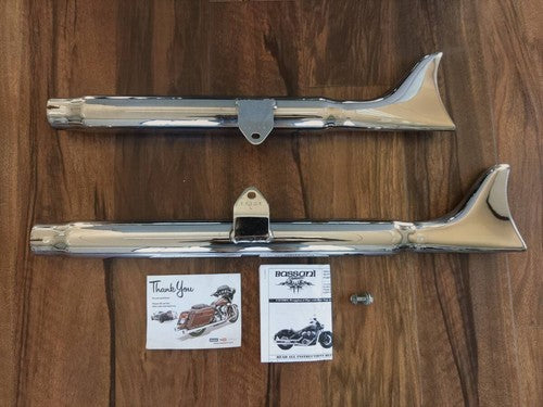 Bassani Indian Scout Slip-On Muffler Chrome Fishtail 8S17E 2015-2016