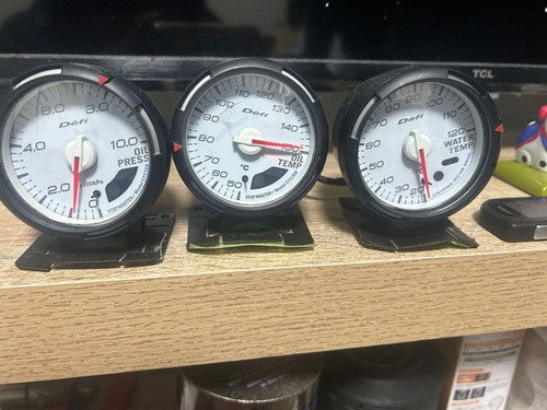 Defi Link Meter 60mm White Gauge Instrument