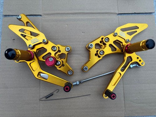 KEMI MOTO Yamaha YZF-R25 Rearsets Gold Left Right Set