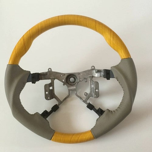Yellow Wood Grain X Ivory Sport Type Steering Wheel For Toyota ESTIMA 50