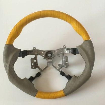 Yellow Wood Grain X Ivory Sport Type Steering Wheel For Toyota ESTIMA 50