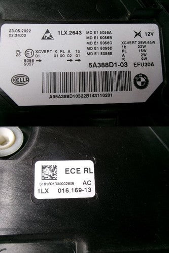 BMW 5 Series G30 G31 Left Headlight LCI 1LX 016 169-13