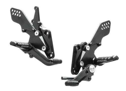 STRIKER Racing Rearset Kit Black for Suzuki GSX1300R Hayabusa 1999-2020
