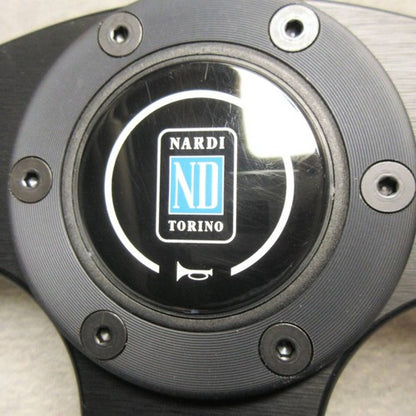 NARDI LEADER Steering Wheel 35mm Gray/Black Leather Refurbished