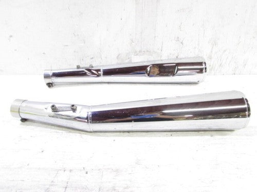 BMW R65 Monosuspension ZEUNA Chrome OEM Slip-On Muffler Pair